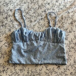 Princess Polly cropped floral blouse